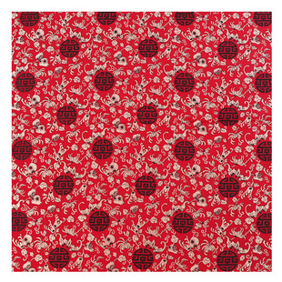 150仿真丝石榴花织锦缎丝绸缎布料红木家具坐垫面料汉服唐装布料