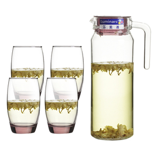 乐美雅玻璃杯套装水具礼品套装耐热玻璃杯茶具套装冷水壶5/7件套