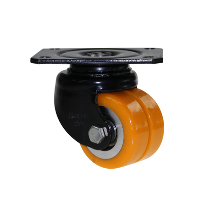 ESUN/屹上agv脚轮聚氨酯3寸万向轮双轮2.5寸从动轮承重型轮子2寸