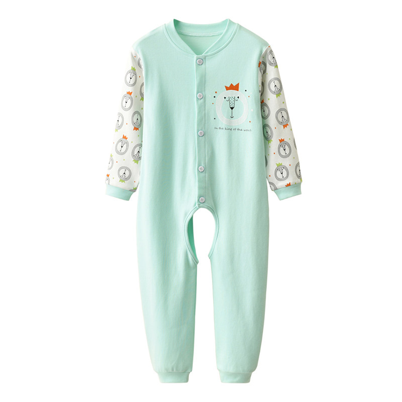 宝宝睡衣纯棉哈衣爬服开档连体衣