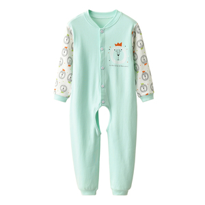 宝宝睡衣纯棉哈衣爬服开档连体衣