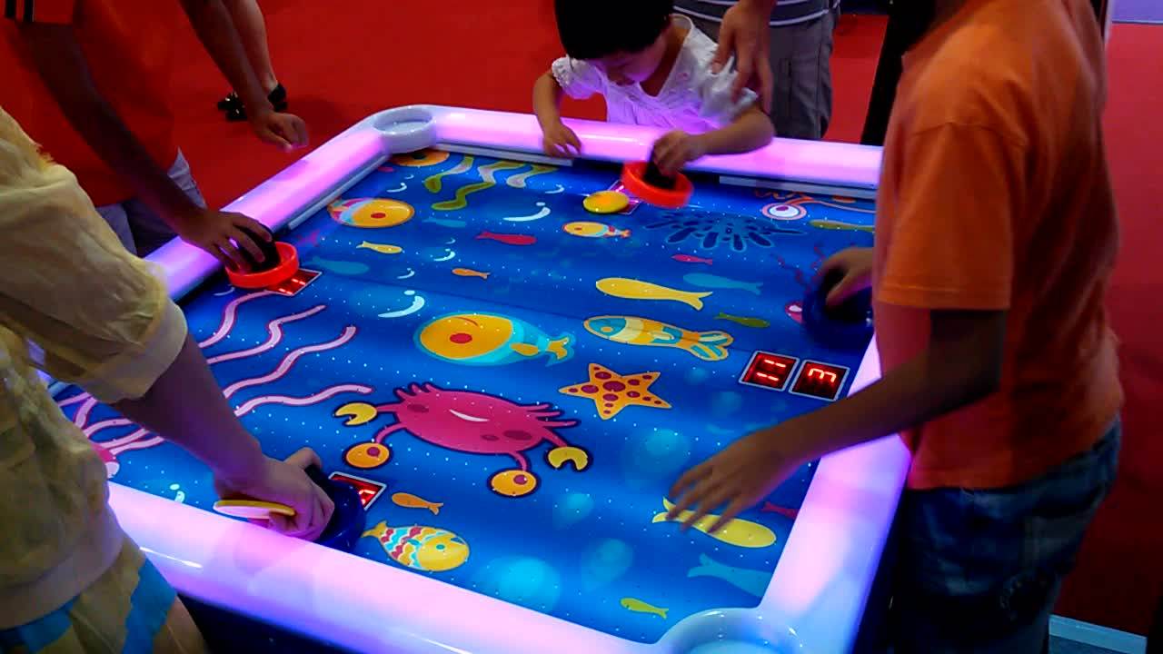 Amusement Game Coin Operated Electric Air Hockey Table 4p 2 Player Mini