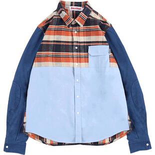 DEVIL NUT潮牌 恶魔男女同款格子复古衬衫流感外套-DN经典 ASV