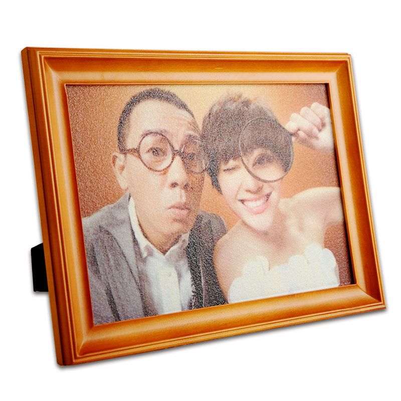 手工沙画定制照片生日礼物女生男友闺蜜实用的结婚周年纪念有意义