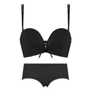 爆款NB拉绳内衣无痕无钢圈LB系绳超聚拢调整型小胸绑带加厚文胸