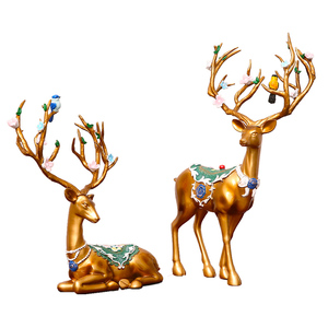 鹿摆件家居饰品美式酒柜家装装饰