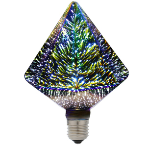 创意灯丝灯泡e27螺口3D七彩烟花装饰led立体炫彩艺术灯泡爱迪生灯