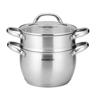 创生蒸锅304不锈钢双层加厚复底明火电磁炉通用锅具蒸笼20/22cm