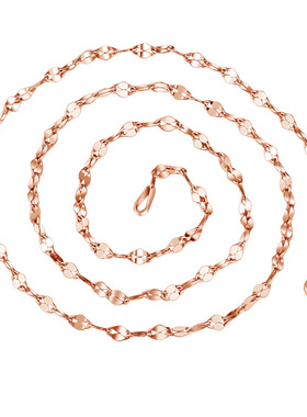 925纯银项链女短款彩金加长18K