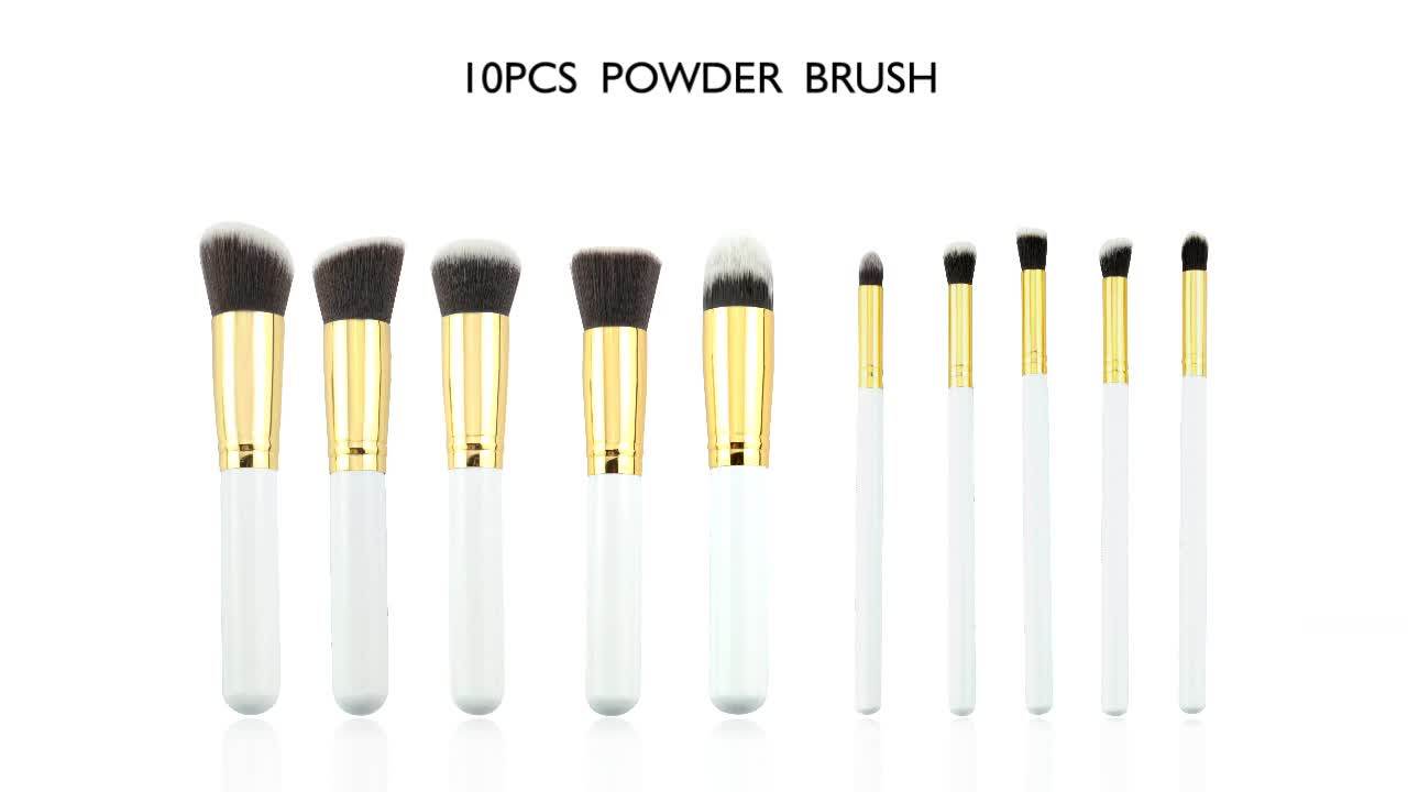 Liquid Cream Foundation Makeup Brush Set With 10 Pcs Collection Buy