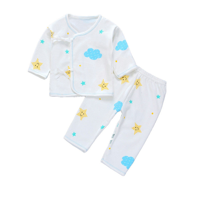 和尚服新生儿衣服0-3个月6宝宝纯棉内衣夏季薄款初生婴儿套装春秋