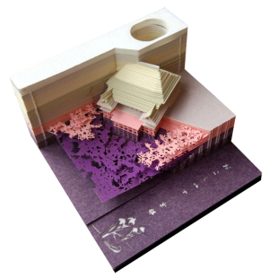 立体便利贴日本清水寺3d建筑模型ins网红创意纸雕便签纸古风定制