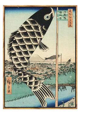 日式风浮世绘寿司店居酒屋壁画
