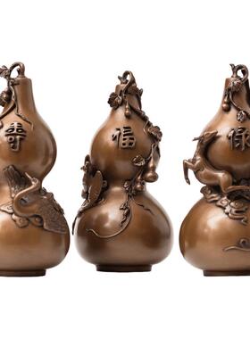 新中式风工艺品玄关贺礼葫芦摆件
