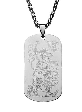 道系挂坠华光大帝随身钛钢吊坠男