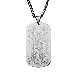 马灵官华光大帝吊坠钛钢项链马天君元帅平安挂件精致挂饰刻字挂坠