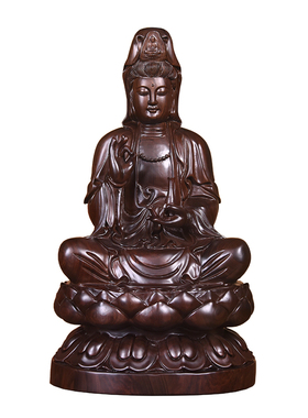 黑檀木雕佛像摆件客厅工艺品