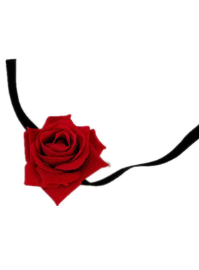 明星同款红色玫瑰花朵项链锁骨链