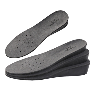 增高鞋垫 女式男士隐形防臭透气内增高1.5-3.5cm运动鞋垫全垫黑色