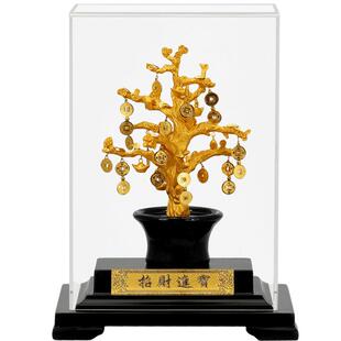 足金金箔摆件招财摇钱树开业乔迁礼物精致金箔工艺品家居办公室