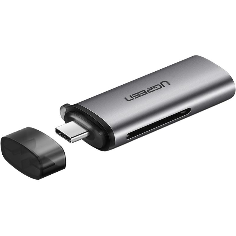 绿联usb3.0高速读卡器相机tf/sd卡多功能typec内存储卡ccd电脑U盘适用iPhone15mate70连接otg手机插卡器