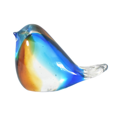 小摆件可爱风动物玻璃小鸟