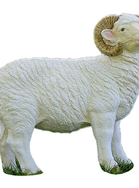 仿真动物小羊草坪玻璃钢园林景观