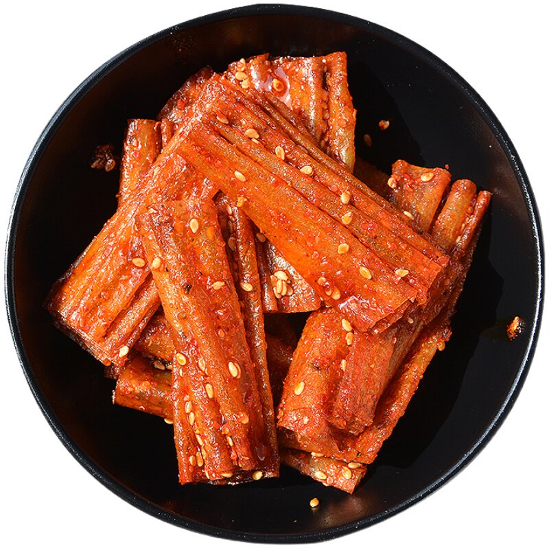馋小乖爆辣豆卷湖南特产辣味零食网红辣条豆皮辣片小吃抖音同款