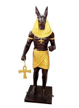 古埃及金字塔人物雕像玻璃钢门厅