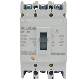 正泰NM1-125S/3300 塑壳断路器 空气开关空开 20A-125A 3P断路器