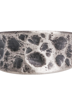 手工做旧肌理复古银饰戒指