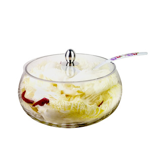 新款玻璃腌菜缸咸菜罐酱菜缸超市专用带盖玻璃缸带勺孔盖子碰不烂