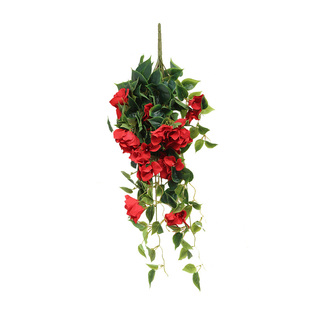 仿真花藤植物墙垂钓植物装饰三角梅藤条吊顶暖气管道饰品塑料花