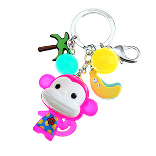 韩国进口GRAIN DE BEAUTE品牌可爱小猴子香蕉钥匙圈包包挂件 AZ13