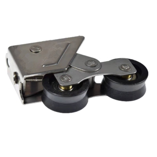 三角轨款全钢2086滑轮超顺滑静音轴承滚轮重型铝合金推拉移门双轮