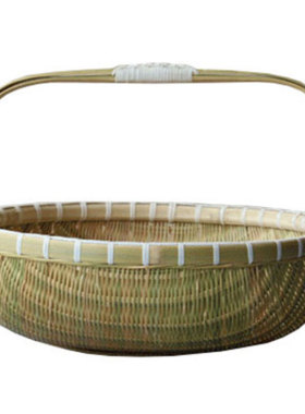 家用纯手工收纳竹编篮子