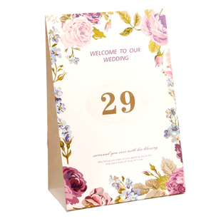 桌卡森系小清新个性迎宾牌桌牌桌号结婚宴席位欧式台卡婚庆座位卡