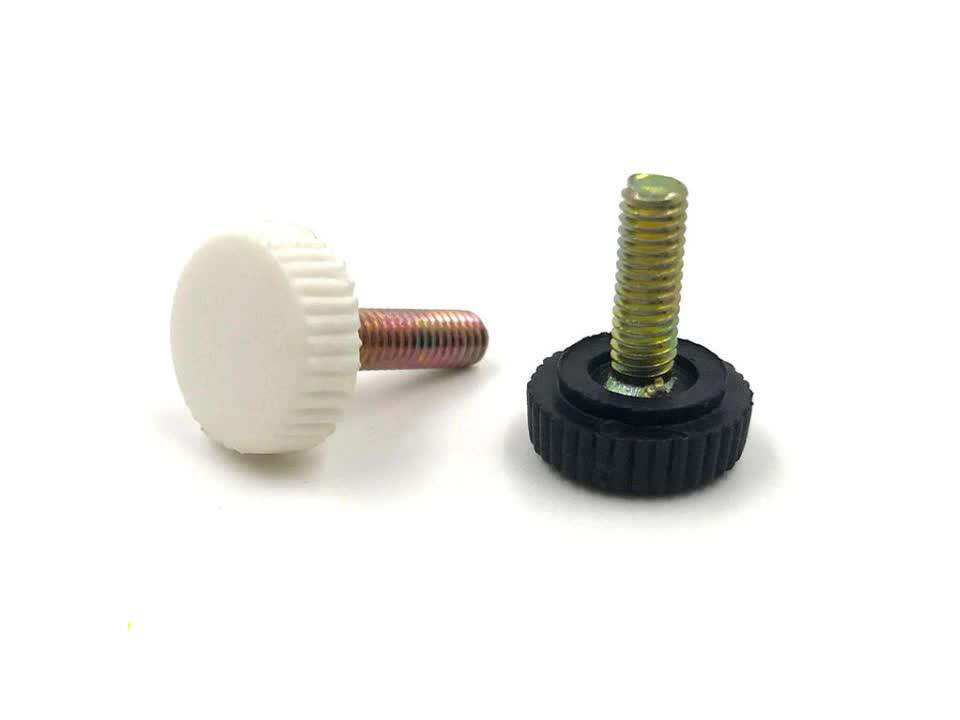Made In Cchina Nylon Black Knurled Thumb Plastic Head Screw For