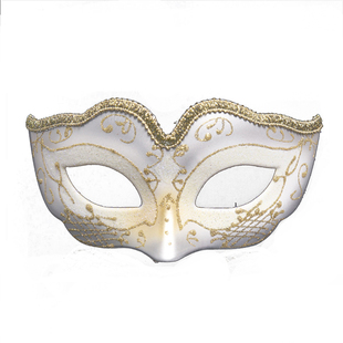 欧美威尼斯化妆舞会半脸面具女儿童亮粉羽毛派对表演面罩简约大气