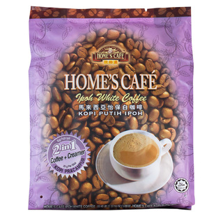 马来西亚进口故乡浓怡保白咖啡二合一无添加蔗糖375克速溶15条装