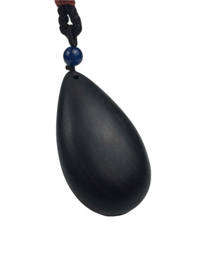 复古黑檀木吊坠项链民族风文艺