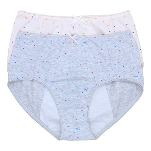 百伶百俐少女女士学生棉质透气防侧漏中腰生理大姨妈经期三角内裤