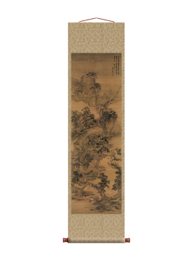 清 王翚 仿黄鹤山人山水 挂轴条幅卷轴山水画名画真迹复制品玄关