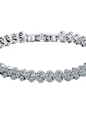 纯银手镯时尚风首饰品送女友礼物