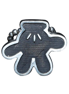 白木黑冰原创s925银米奇手套项链