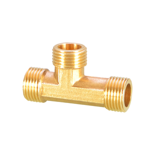 4分内外牙三外丝加长三通黄铜DN15内外螺纹延长铜三通接头配件