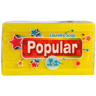 印尼泡飘乐Popular泡漂乐洗衣皂宝宝尿布内衣皂250克黄色包邮