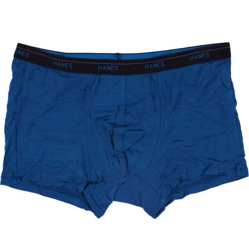 hanes恒适内衣竹纤维内裤男平角裤夏2件装MUM661吸汗透气正品包邮