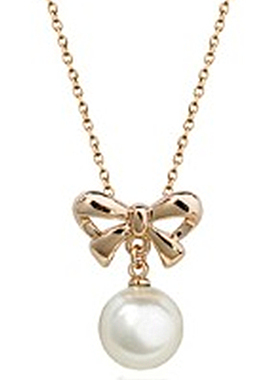 日系珍珠镀18k玫瑰金约会锁骨链