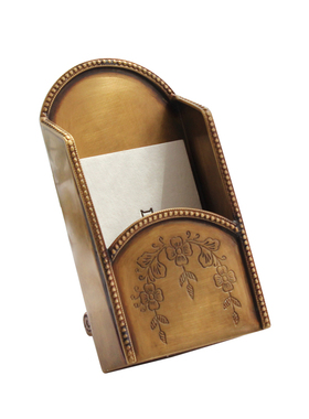 印度黄铜桌面收纳金色名片盒